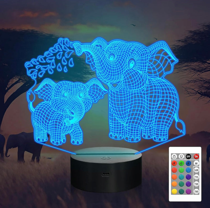 Söt elefant lampa